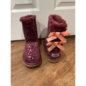 Bailey Bow Moon And Stars Ugg Girls Boots US 4 EUR 36